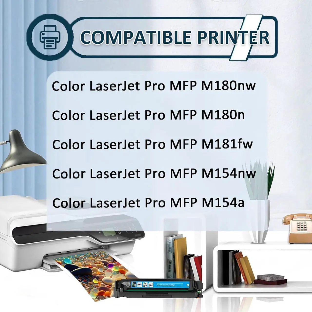 Alt view image 2 of 7 - Ennovor 204A Toner Cartridge Replaces for HP Laserjet 204A CF510A Black Toner Cartridges Replacement Toner for HP Color Laserjet Pro MFP M180nw M180n M181fw M154a Printers, 1 Pack