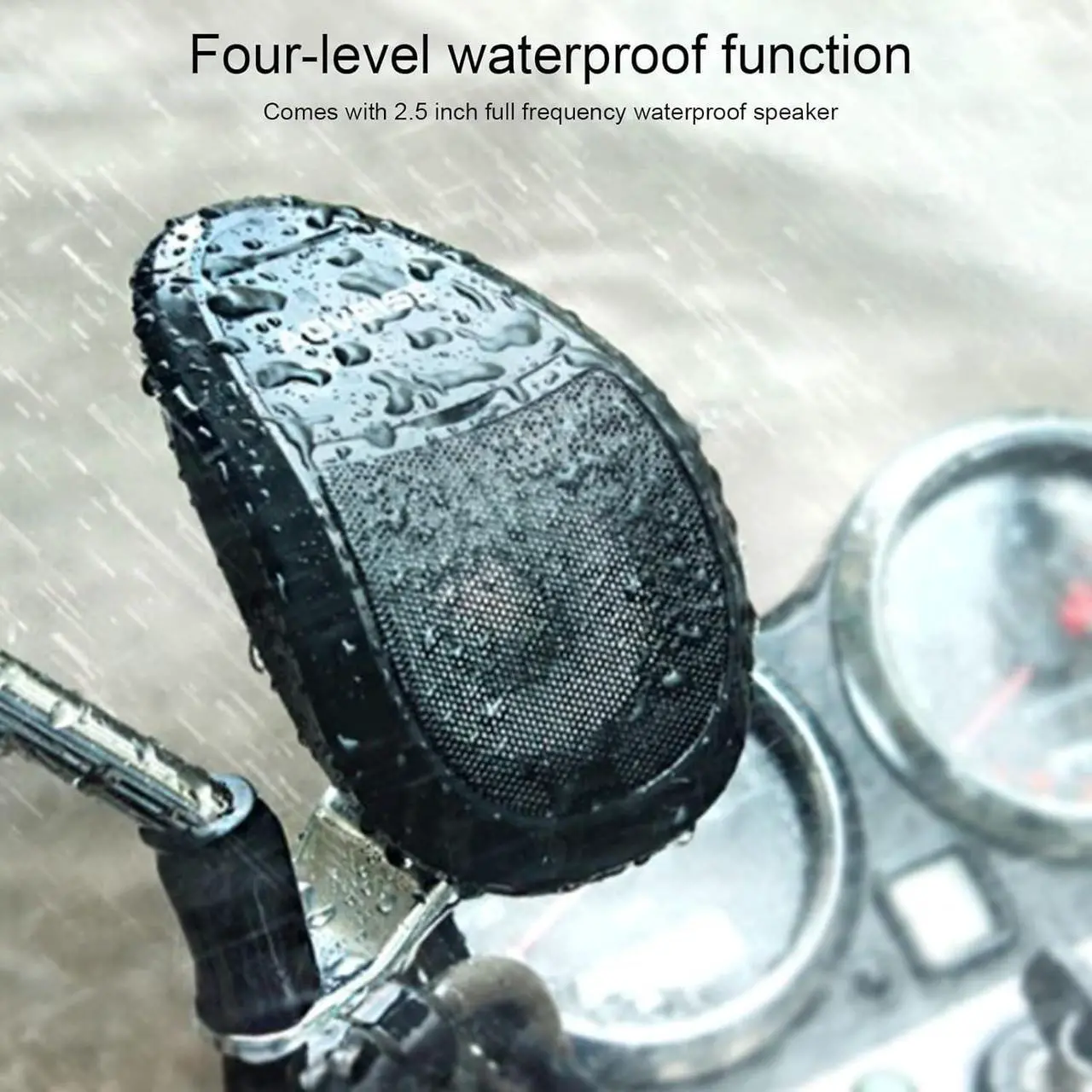 Alt view image 4 of 7 - Motorcycle Speaker, Bluetooth Audio Amplifier MP3 Player for 12V ATV UTV, Handlebar Music System, Motorcycle Sound Unit