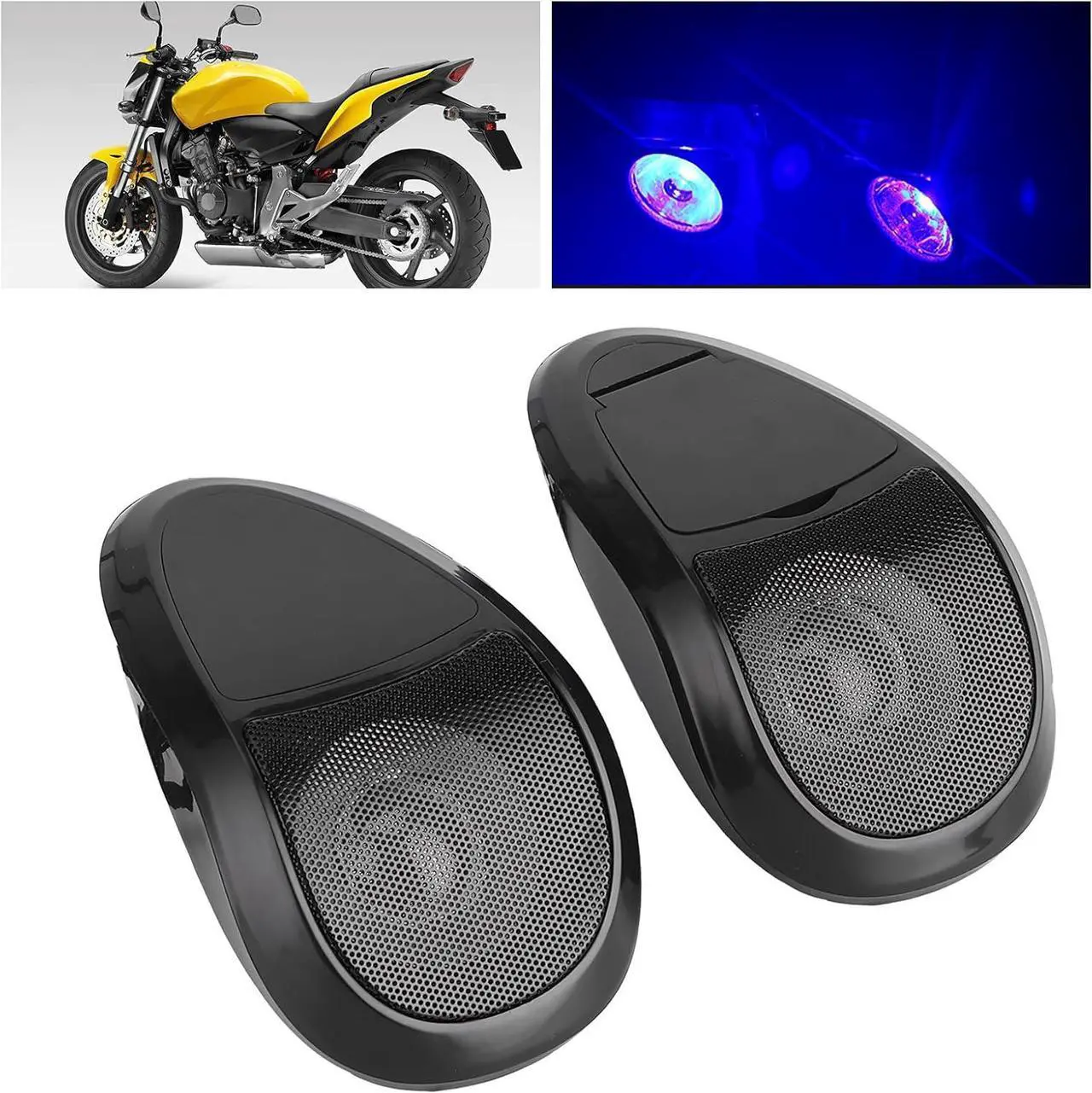 Alt view image 6 of 7 - Motorcycle Speaker, Bluetooth Audio Amplifier MP3 Player for 12V ATV UTV, Handlebar Music System, Motorcycle Sound Unit