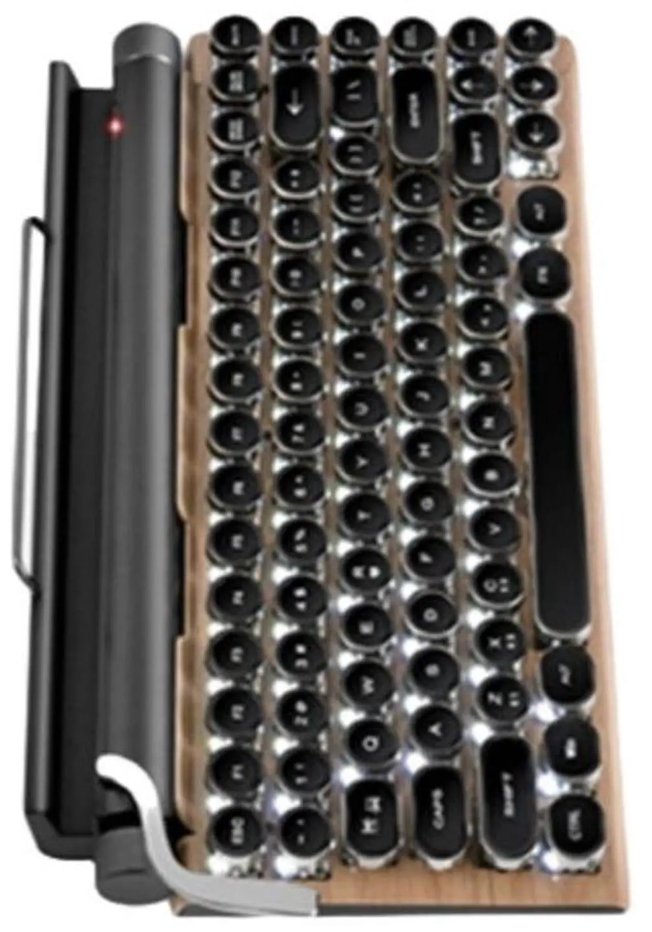 Main image of Keys Gaming Keyboard Retro Typewriter Keyboard Wireless Bluetooth Keyboard USB Mechanical Punk Keycaps for PC, A