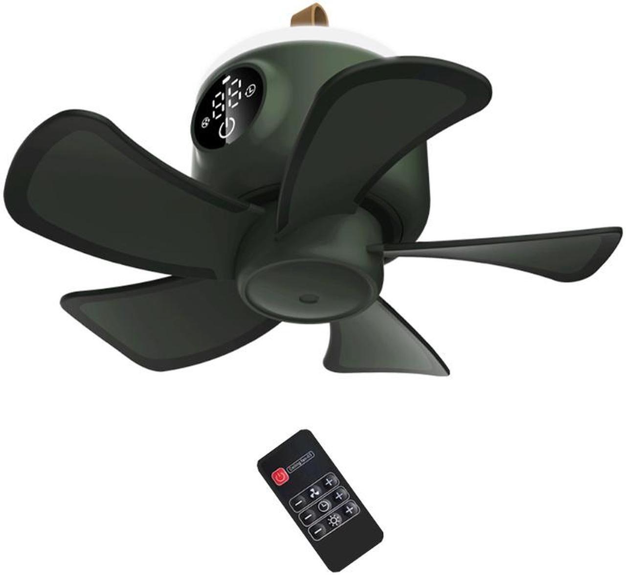 Main image of 8000mAh USB Rechargeable Remote Control Timing Camping Fan 4 Gears Tent Ceiling Fan with LED Lamp for Home Outdoor Bed