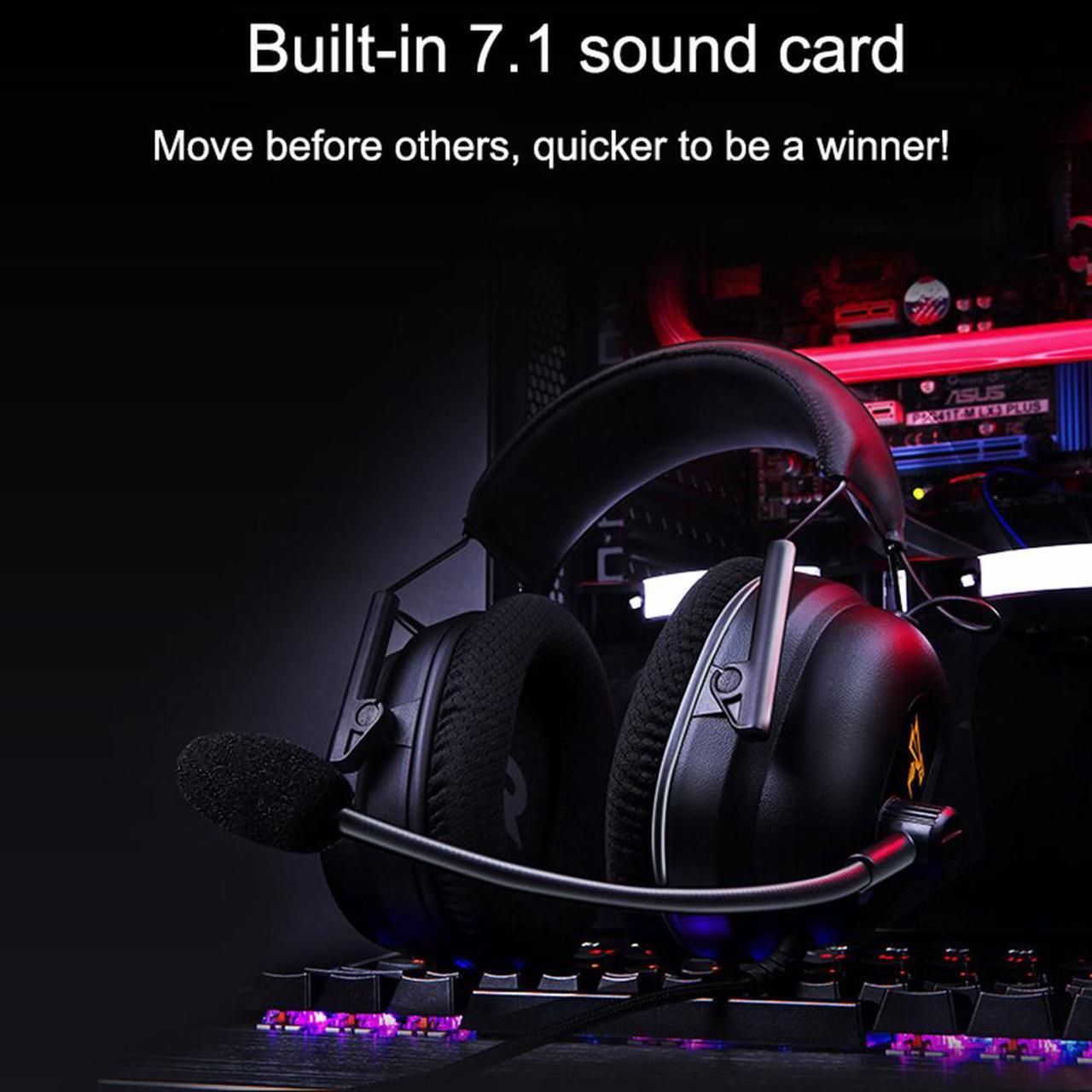 Alt view image 5 of 7 - Somic G936N Gaming Headset 7.1 Virtual Gamer Headphone 3.5mm Wired Surround Sound Stereo Earphones with Mic for PS4 PC Games