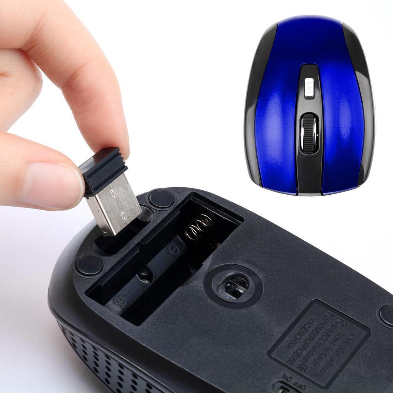 Alt view image 3 of 5 - Adjustable DPI Mouse 2.4GHz Wireless Mouse 6 Buttons Optical Gaming Mouse Gamer Wireless Mice with USB Receiver for PC Computer