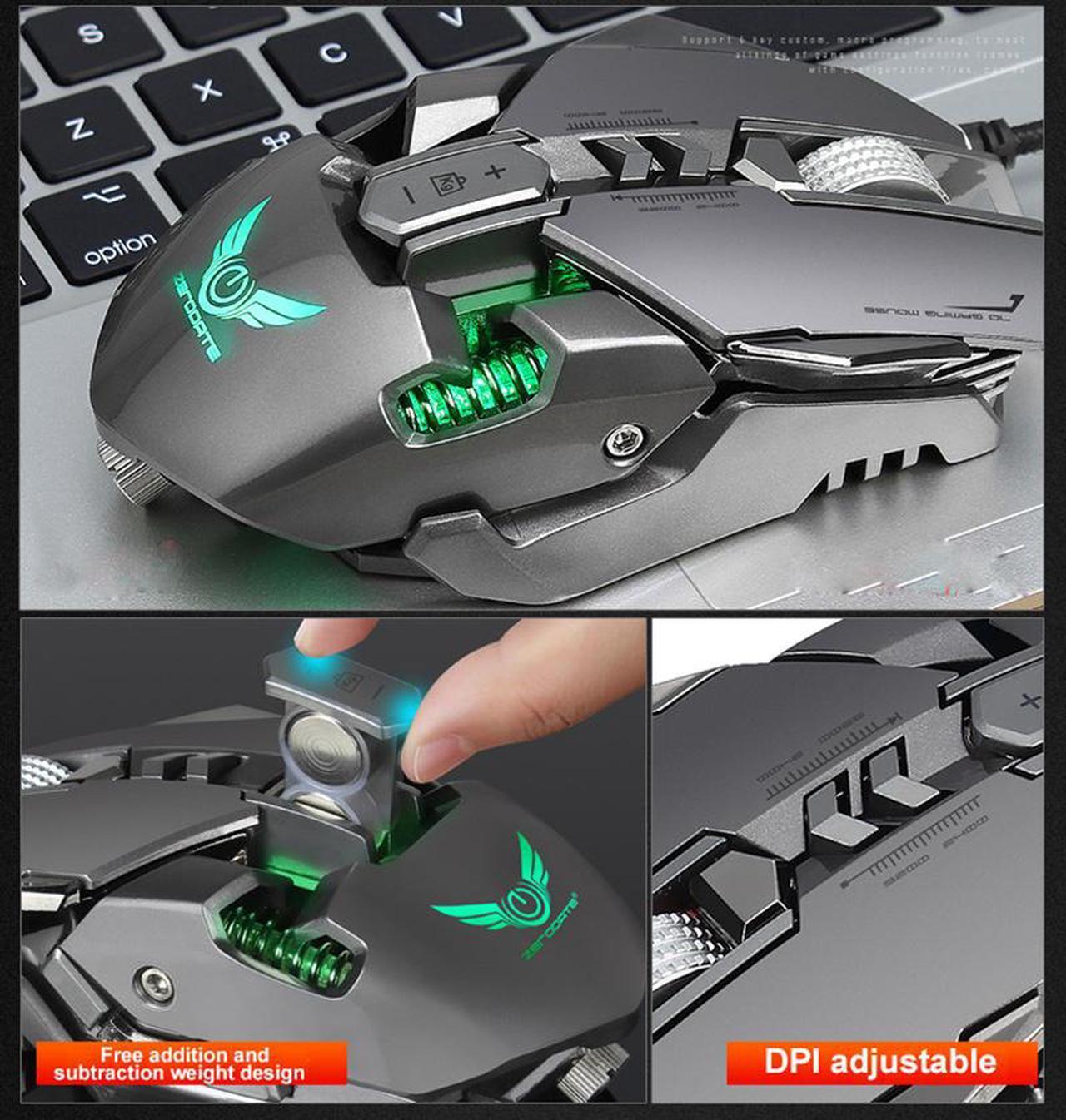 Alt view image 4 of 6 - G9 Gaming Mouse Wired USB DPI Adjustable Macro Programmable Mouse Gamer Optical Professional RGB Mause Game Mice For PC Computer