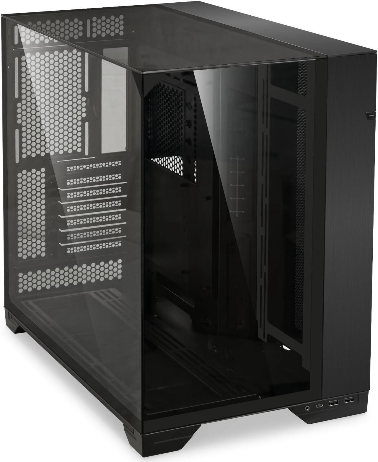 LIAN LI O11 Vision Black  Aluminum / Steel / Tempered Glass ATX Mid Tower Computer Case ----- O11VX