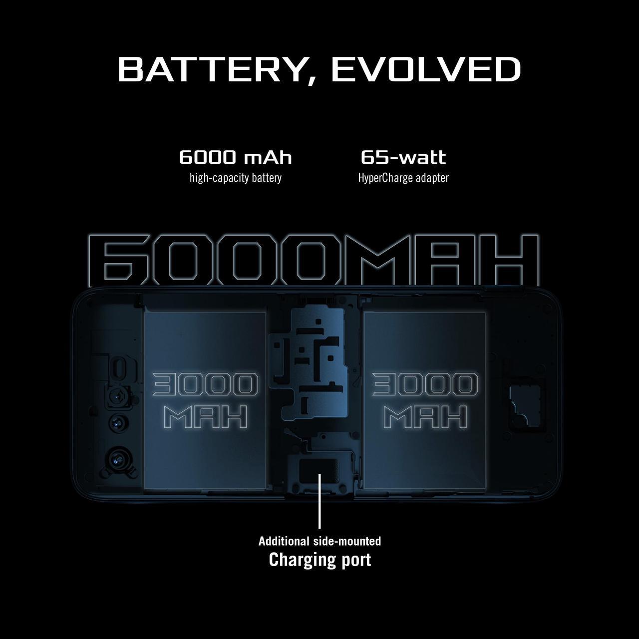 Alt view image 7 of 7 - ASUS ROG Phone 6 Cell Phone, US Version, 16GB + 512GB, Phantom Black, Unlocked Phone, 6.78 FHD+ 165Hz, 6000mAh Battery, 50MP/13MP/5MP Triple Camera, 12MP Front, 5G LTE Dual SIM, AI2201-16G512G-BK