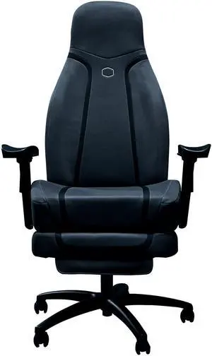 Cooler Master Synk X Ultra Black Ergonomic Real-Time Tactile Immersion Chair, Retractable Leg Rest, All-in-one Controller, Breathable Fabric, Stable Rolling Base, Solid Structure (IXC-SX1-K-US1)