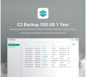 Synology Gift - C2 Backup License 500GB 1 Year Subscription - North America (Digital Code)