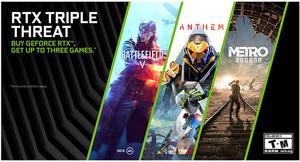 NVIDIA Gift - RTX Triple Threat Bundle - Pick One - Get Anthem, Battlefield V, or Metro Exodus