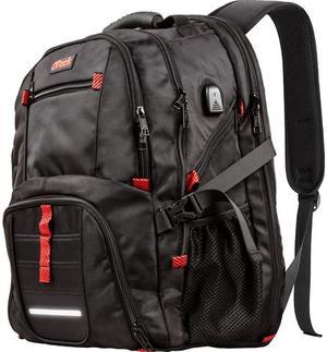 OPACK Extra Large Backpack, Durable Travel Backpack with USB Charging Port/Headphones Hole, Waterproof Backpack,17" Laptop backpack for Men Women, Big Backpack, RFID Anti Fraud, TSA Friendly