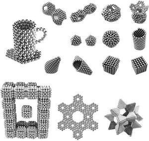 Upgraded 5mm 512pcs Silver Magnets Office Toys and Stress Relief for Adults, Best Gift for Child Building Blocks for Intelligence Learning