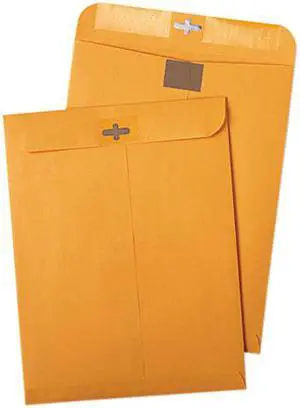 Quality Park Postage Saving ClearClasp Kraft Envelopes 10 x 13 Brown Kraft 100