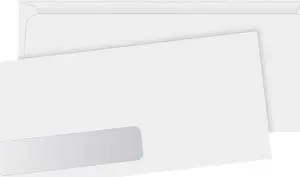 Business Source Window Envelopes No 10. Side Seam 4-1/8"x9-1/2" 500/BX White