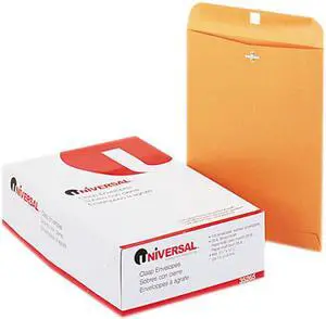 Universal 35265 Kraft Clasp Envelope  Side Seam  28lb  9 1/2 x 12 1/2  Light Brown  100/box