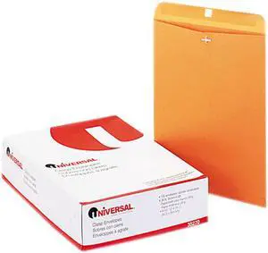 Universal 35270 Kraft Clasp Envelope  Side Seam  28lb  12 x 15 1/2  Light Brown  100/box