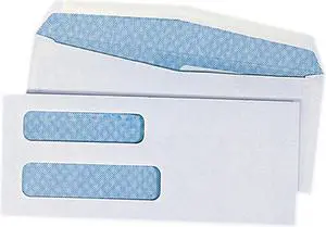 Universal 36300 Double Window Business Envelope- #8 5/8- White- 500/Box