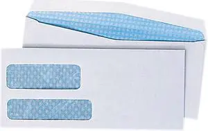 Universal 36301 Double Window Business Envelope- #9- White- 500/Box