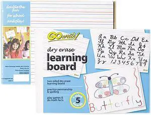 Pacon Dry Erase Learning Boards 8 1/4 x 11 5 Boards/PK LB8511