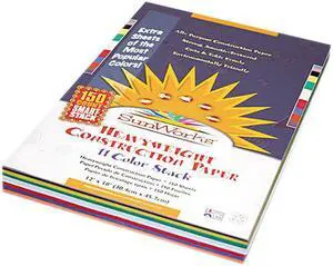 Pacon 6526 Construction Paper Smart-Stack, 58 lbs., 12 x 18, Assorted, 300 Sheets/Pack