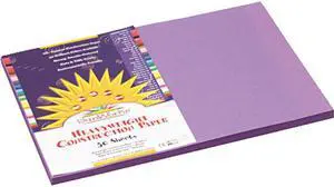 SunWorks 7207 Construction Paper- 58 lbs.- 12 x 18- Violet- 50 Sheets/Pack