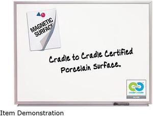 Quartet Classic Series Porcelain Magnetic Board 60 x 36 White Silver Aluminum Frame 2545