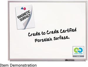 Quartet Classic Series Porcelain Magnetic Board 96 x 48 White Silver Aluminum