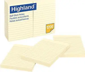 Post-it 6609YW Memo Pad- 4 x 6- Yellow- 100 Sheets