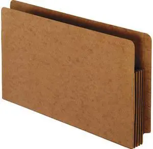 Tops Pendaflex 95545 Heavy-Duty 3   Expansion File  Straight Cut  Red Fiber  Legal  10/Box