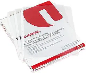 Universal 21129 Top-Load Poly Sheet Protectors  Heavy  Letter  Non-Glare  50/box