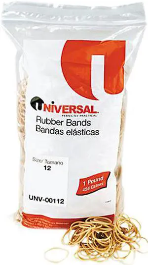 UNIVERSAL Rubber Bands Size 12 1-3/4 x 1/16 2500 Bands/1lb Pack 00112