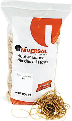UNIVERSAL Rubber Bands Size 16 2-1/2 x 1/16 1900 Bands/1lb Pack 00116