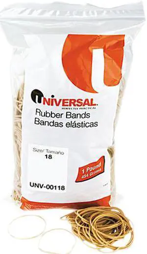 UNIVERSAL Rubber Bands Size 18 3 x 1/16 1600 Bands/1lb Pack 00118