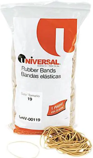 UNIVERSAL Rubber Bands Size 19 3-1/2 x 1/16 1240 Bands/1lb Pack 00119