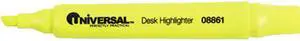UNIVERSAL Desk Highlighter Chisel Tip Fluorescent Yellow Dozen 08861