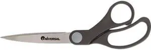 Universal 92010 Economy Scissors- 8" Length- Bent Handle- Stainless Steel- Black