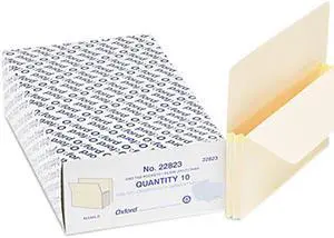 Pendaflex Manila Drop Front Shelf File Pockets Straight Cut 10 Pockets Legal Manila 22823