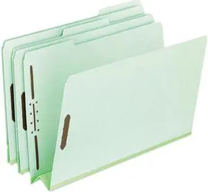 Esselte Pendaflex - 17187 - Pressboard Folders, 2 Fasteners, 3 Expansion, 1/3 Tab, Legal, Green, 25/Box