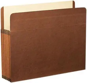 Pendaflex Premium Reinforced 5-Pocket Expanding File Pockets Straight Cut Letter Brown 85545