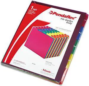 Pendaflex Top Tab File Guides Daily/1-31 1/5 Tab Polypropylene Letter 31/Set 40143