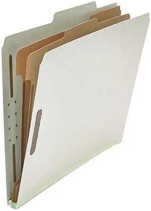 Universal 10272 Pressboard Classification Folder  Letter  6-Section  Gray