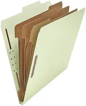 Universal 10293 Pressboard Classification Folder  Letter  8-Section  Gray-Green