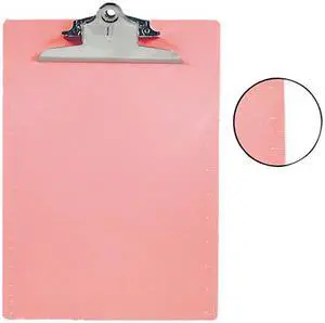SAUNDERS 21800 8-1/2" x 11" Plastic Clipboard 1", Pink
