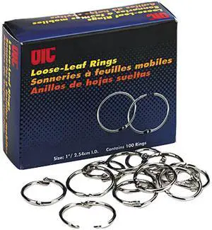 Officemate International Corp OIC99701 Book Rings- 1in. Diameter- Silver