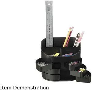 Officemate Double Supply Organizer 11-Compartment 6 1/2w x 4 3/4d x 5 3/4h Black