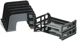 Officemate Incline Sorter 2 Trays 5-Compartments Plastic 9.12w x 13.5d x 14h