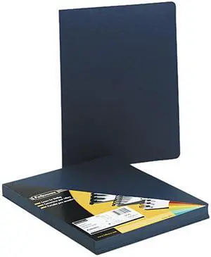 Fellowes Executive Leather-Like Presentation Cover 11-1/4 x 8-3/4 Navy 50/PK