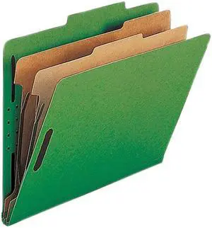 Nature Saver Classification Folders w/ Fstnrs 2 Dvdrs Legal 10/BX GN SP17226