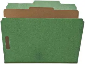 Nature Saver Classification Folders 2"Exp. 1 Dvdr Letter 10/BX GN SP17203