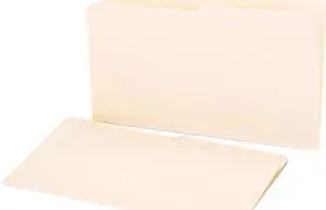UNIVERSAL File Folders 1/2 Cut One-Ply Top Tab Legal Manila 100/Box 15112