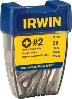 Irwin Tools                              20 Count #2 Phillips Insert Bits